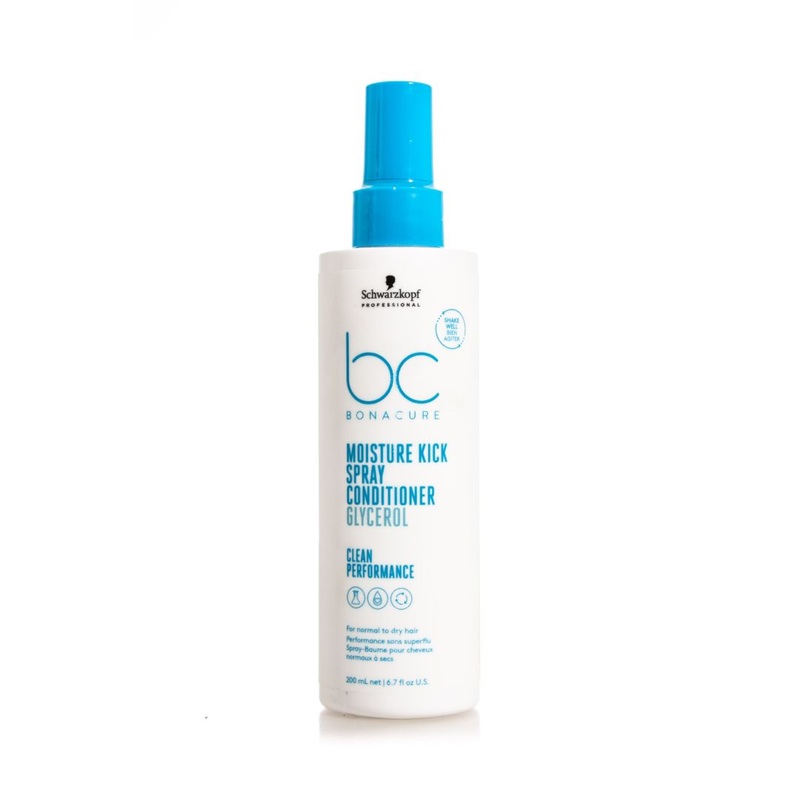 SCHWARZKOPF BONACURE CLEAN PERFORMANCE MOISTURE KICK SPRAY CONDITIONER 200ML
