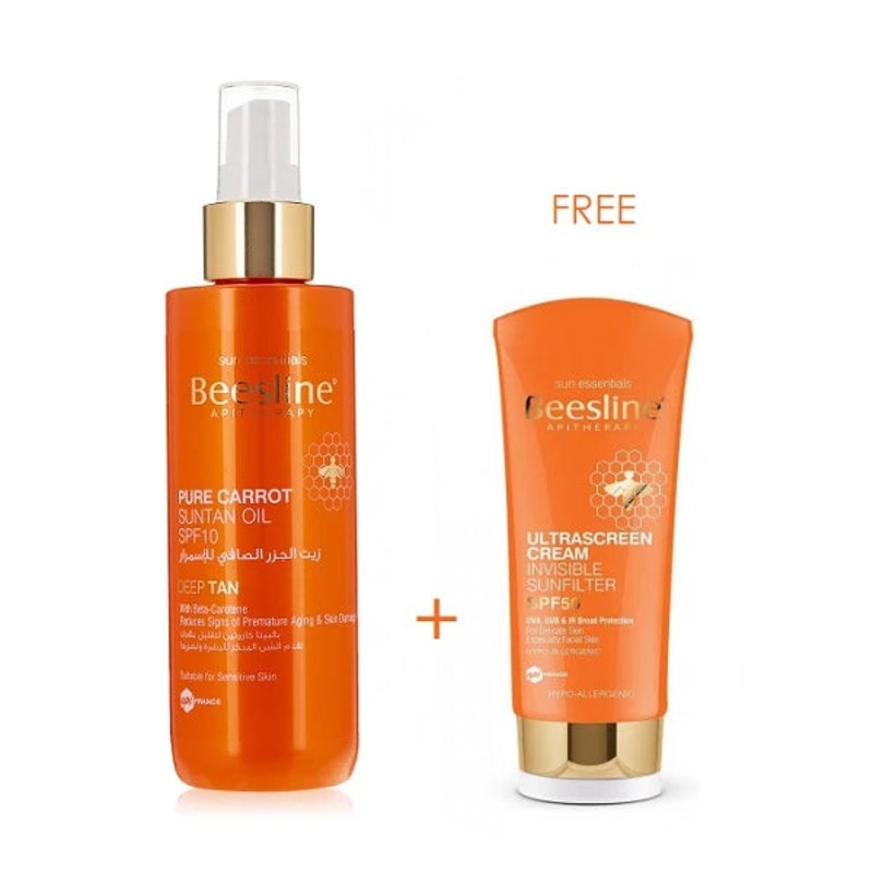 Beesline Pure Carrot Suntan Oil + Free Sunscreen
