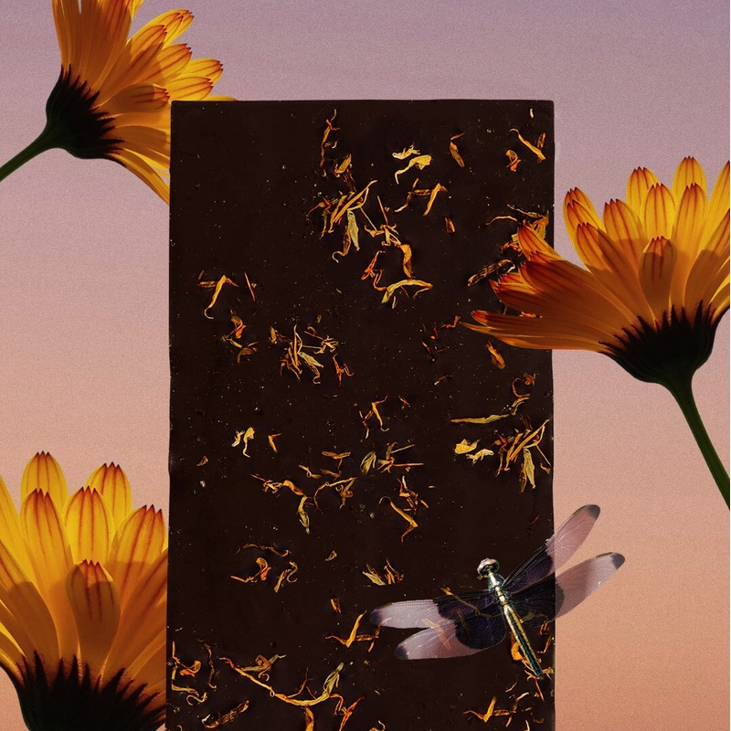 Cosmic Dealer 85% Schokolade mit Hibiskussalz & Ringelblume – Cosmic Dealer