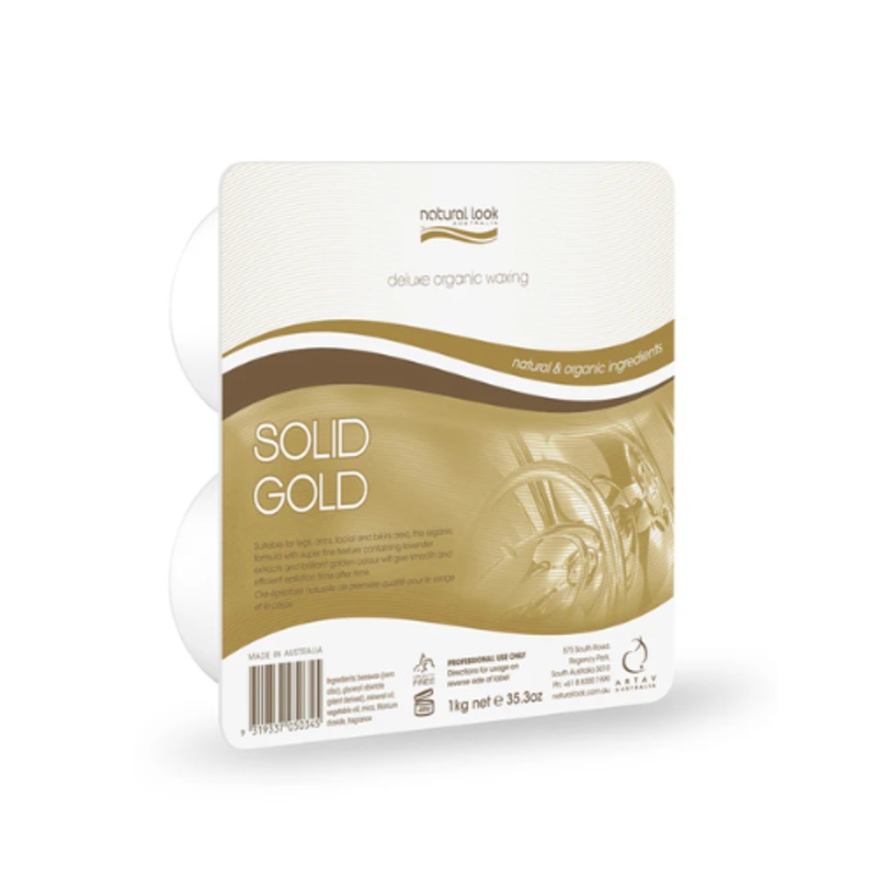 NATURAL LOOK ORGANIC GOLD SOLID WAX 1KG