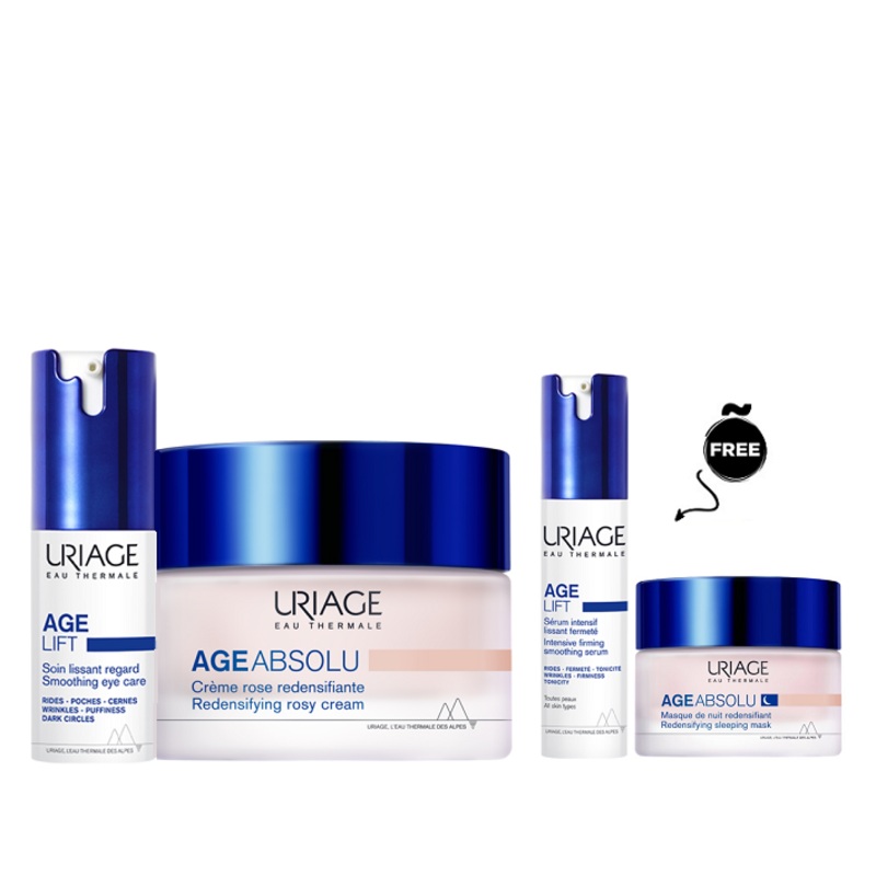 Uriage – Age Absolu Redensifying Rosy Cream + Age Lift Smoothing Eye Care Set