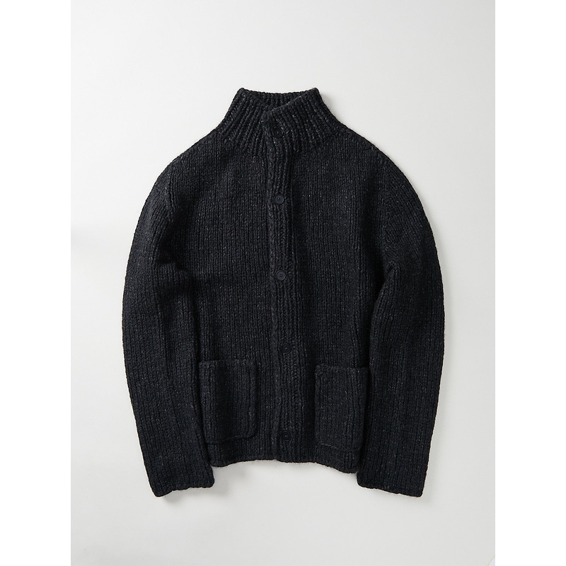 Yohji Cardigan in Moor/Anthrazit