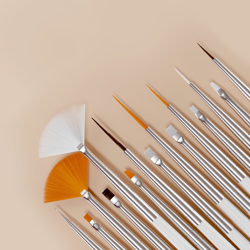 Gel Brush Set – Nail Art – (15pcs)