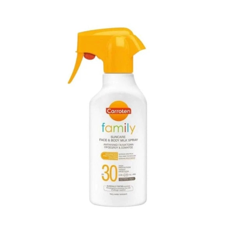 Carroten Family Suncare Face & Body Milk Spray 270ml – SPF30