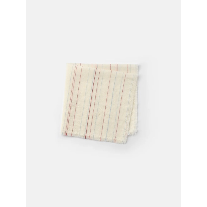 Greta Napkin in White/Red