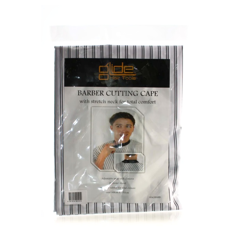 GLIDE BARBER CUTTING CAPE WITH STRETCH NECK