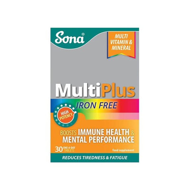 Sona Multiplus Iron Free Multivitamins & Multiminerals 30 Tablets