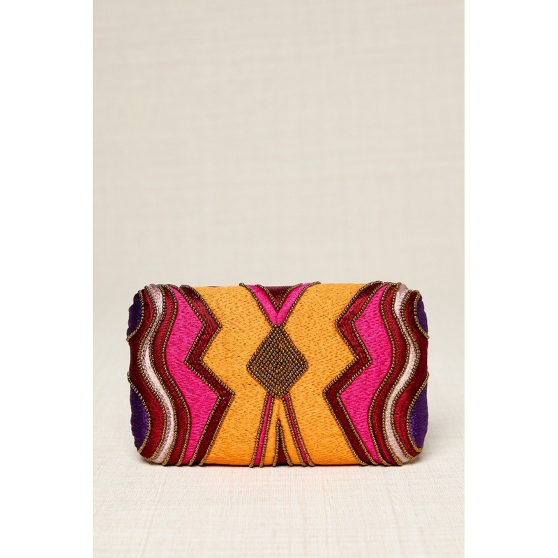 Hand Beaded Multi-Color Clutch