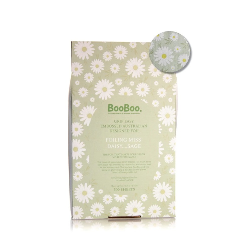 BOOBOO FOILING MISS DAISY FLAT BOX 15X27CM 500 SHEET SAGE