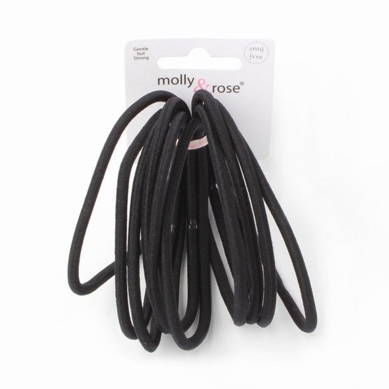 Molly & Rose Item 6697 XL elastic – Black – 3mm thick – Card of 10