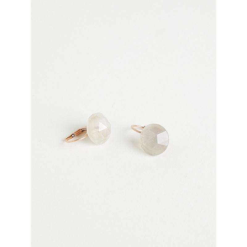 Rose 3/4 12 Earrings in 18k Rose Gold with 11.05ct Nude Moonstone
