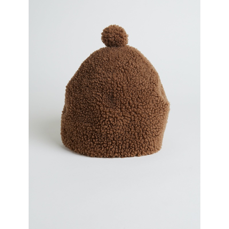 Sherpa Wool Beanie in Camel