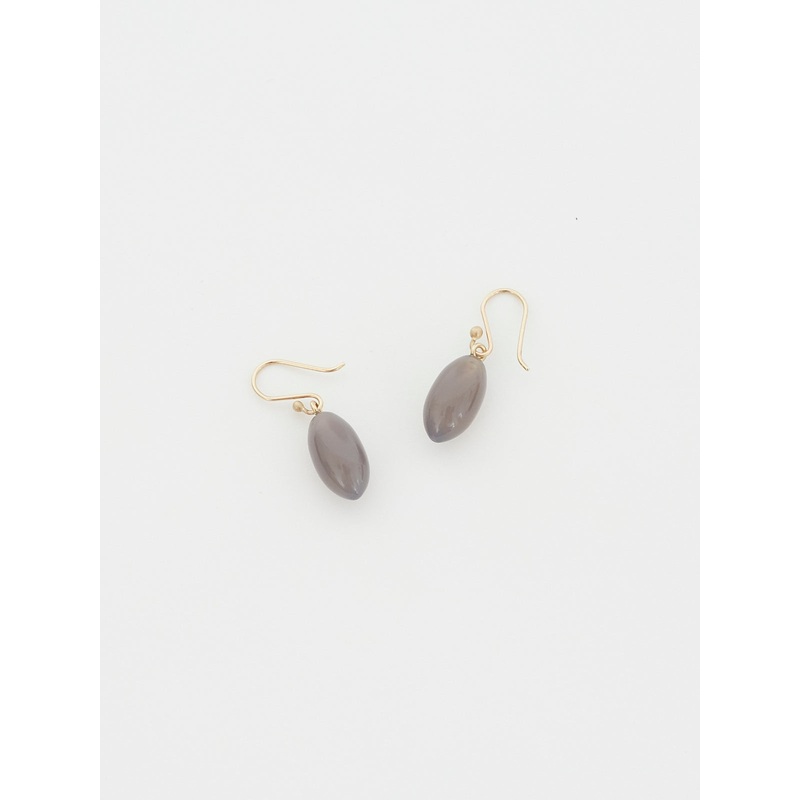 Berry Earrings in Grey Agate