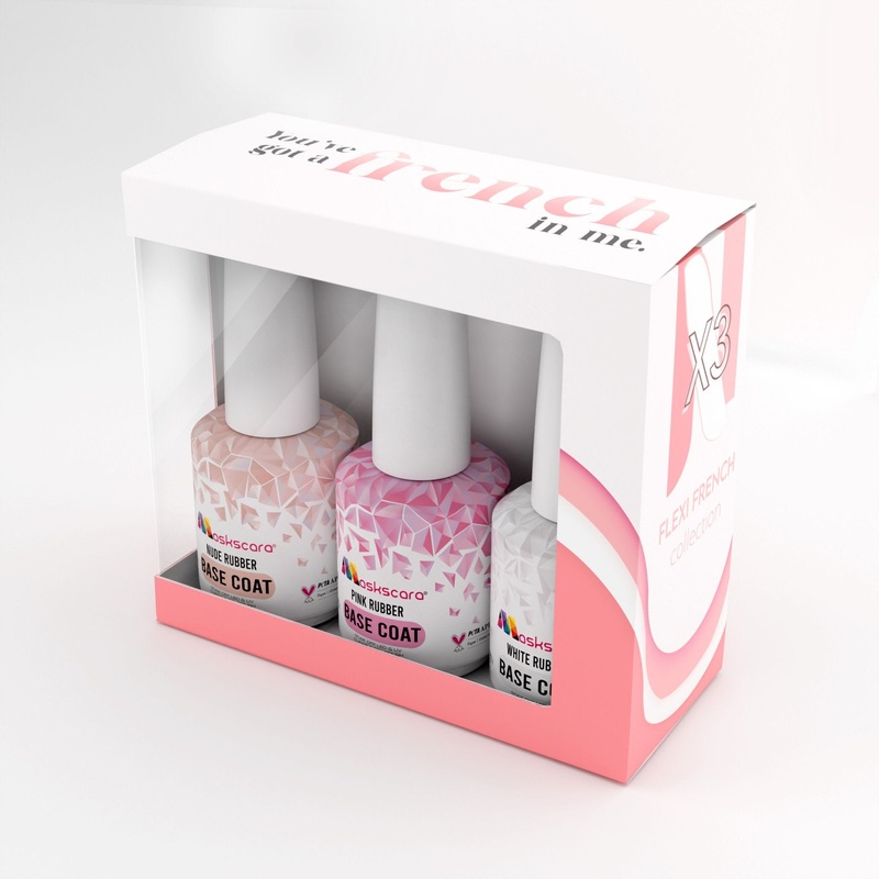 3 Pack Flexi French Rubber Base Coat Kit