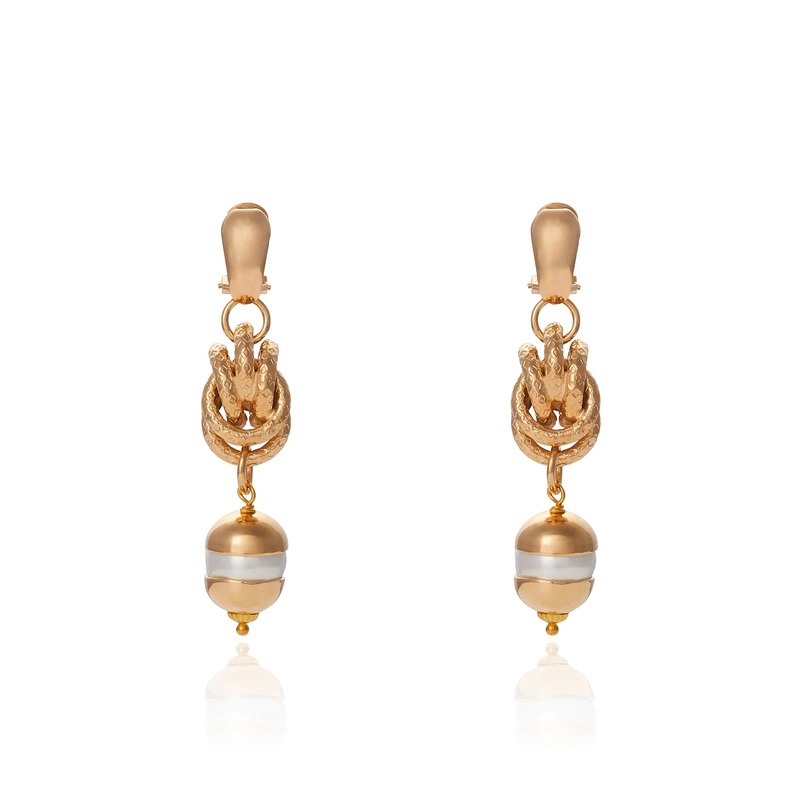 Cambodia Pearl Link Earrings