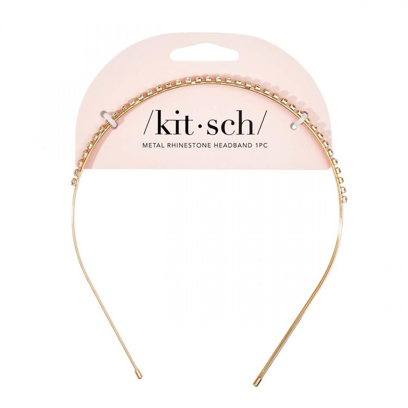 Kitsch — Rhinestone Double Headband – Gold
