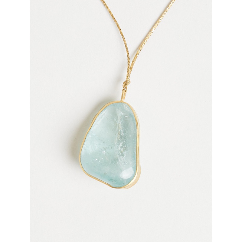 Colette Set Pendant with 108.05ct Aquamarine on Cord