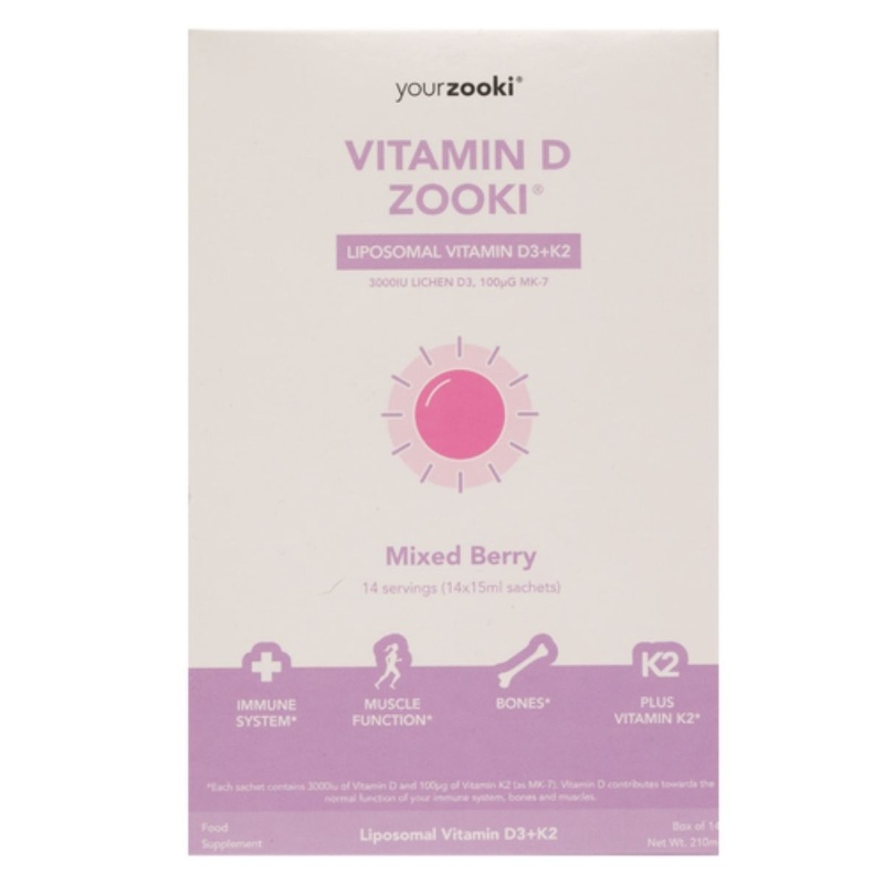 Zooki Vitamin D3 Mixed Berry Flavour 14s
