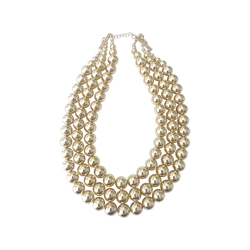 Collette  Tri Strand Pearl Necklace