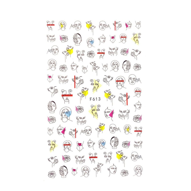 Nail Sticker – Modern Faces