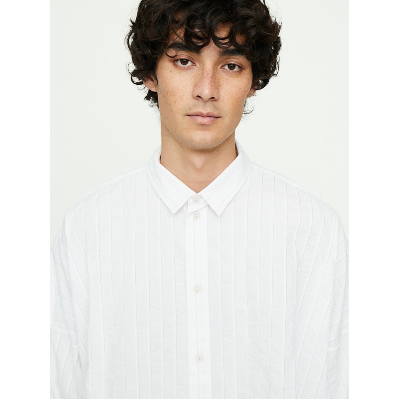 The Farrier Shirt in Raised Stripe Chalk