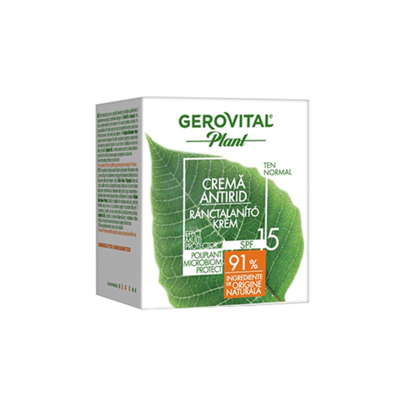Gerovital Plant Spf15 Anti Wrinkle Cream 50ml