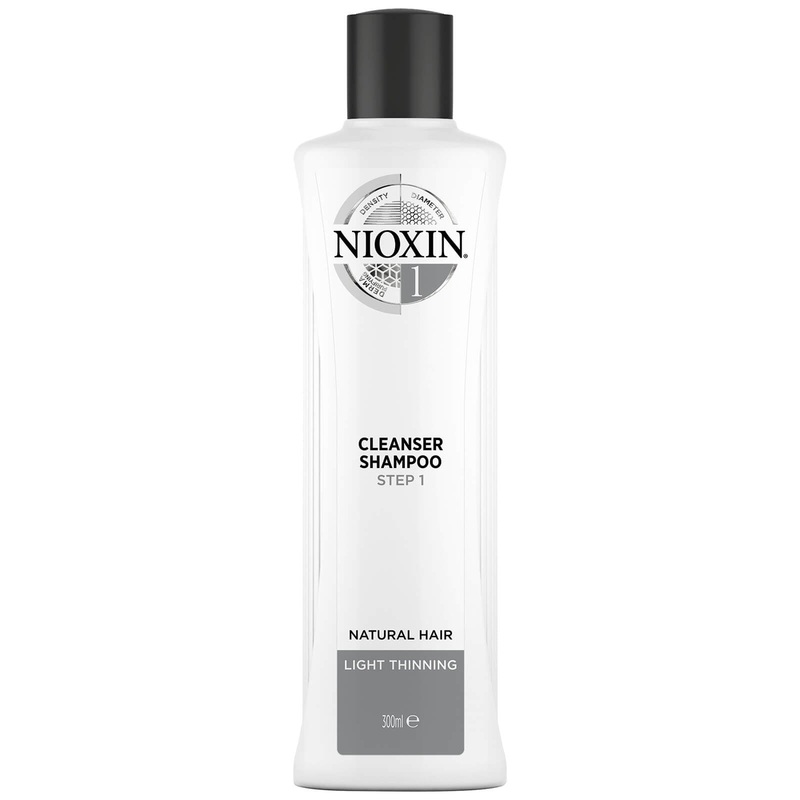 NIOXIN 3-Part System 1 Cleanser Shampoo for Natural Hair with Light Thinning 300ml