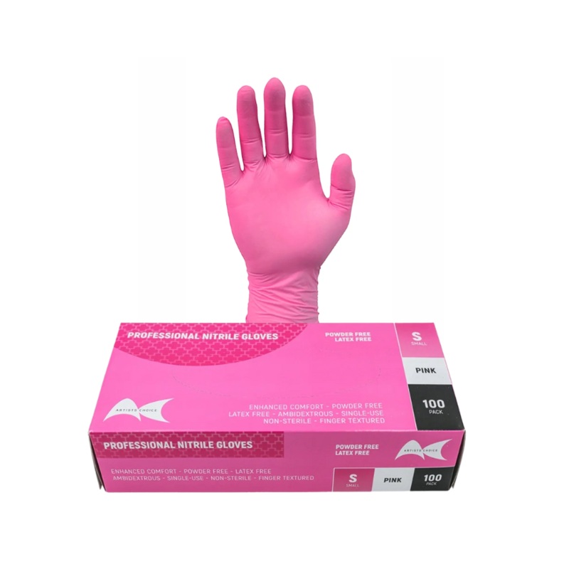 ARTIST CHOICE Nitrile Gloves Pink | Various Sizes