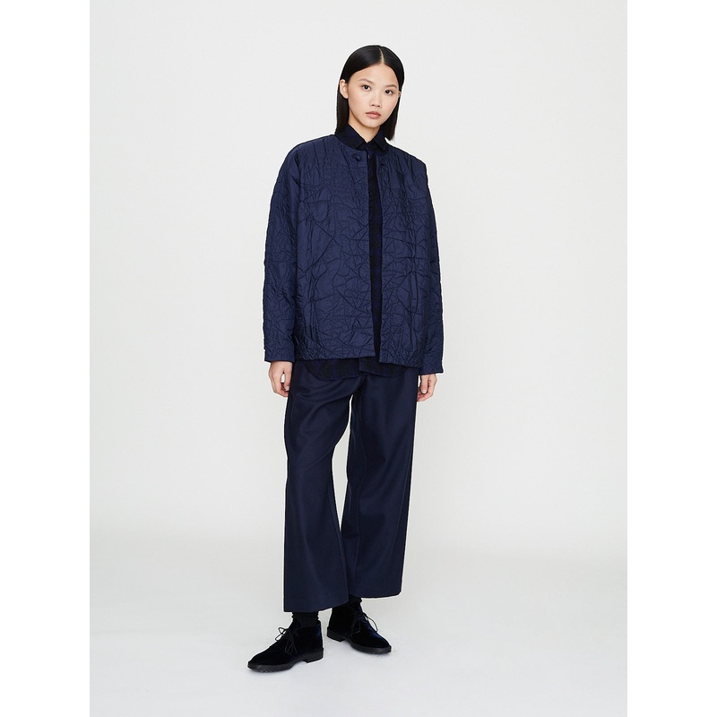 Giacca Jacket Bomber Trapunta Lavata in Dark Blue