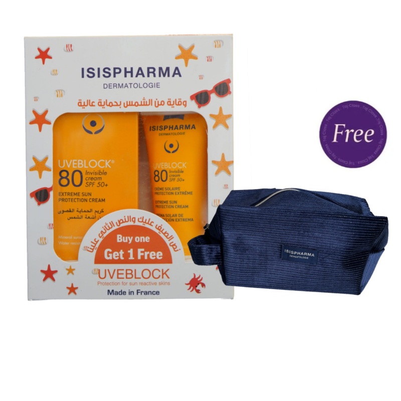 ISIS Uveblock Invisible 80 SPF50+ 40ml Offer & Free Pouch