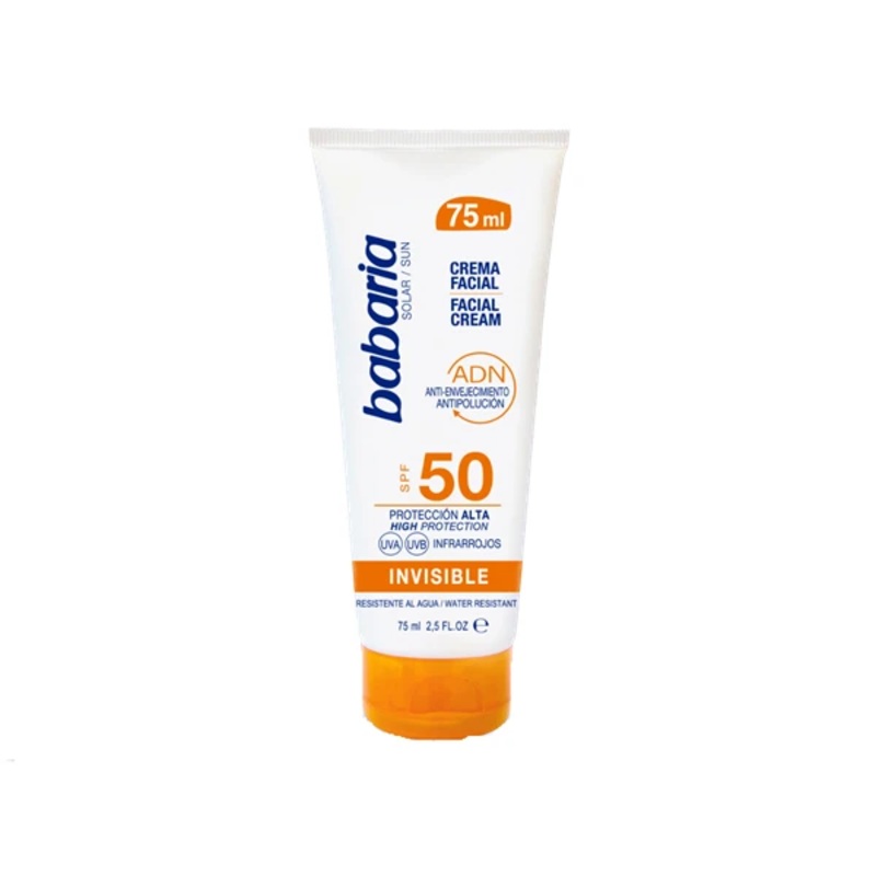 Babaria Invisible Facial Sun Cream SPF50 Sunscreen 75ml