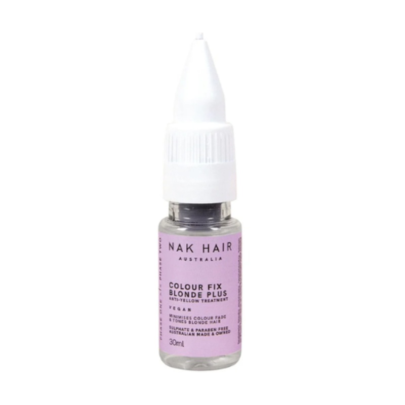 NAK HAIR COLOUR FIX BLONDE PLUS ANTI-YELLOW TREATMENT 30ML *CLEARANCE