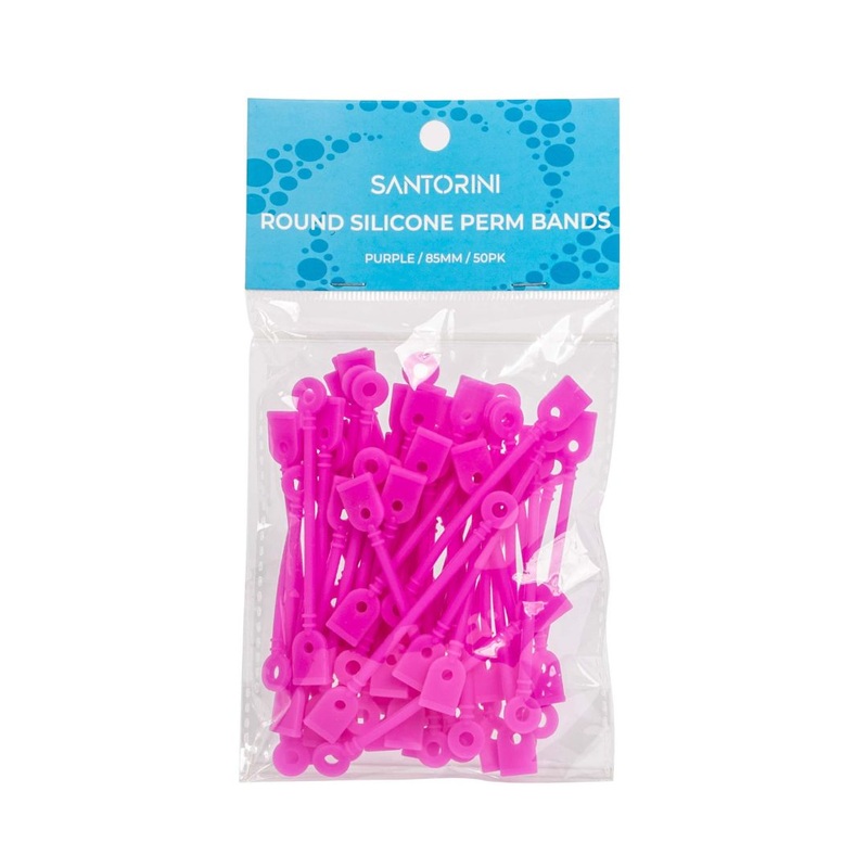 SANTORINI SILICONE ROUND LONG PERM RUBBERS 85MM (Purple)
