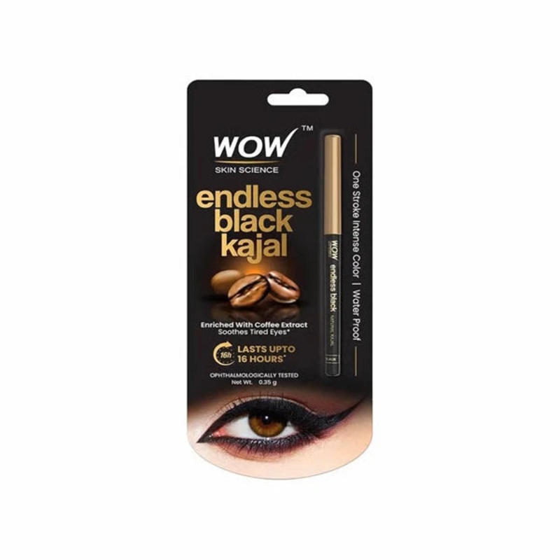WOW Skin Science Endless Black Natural Kajal Water Proof