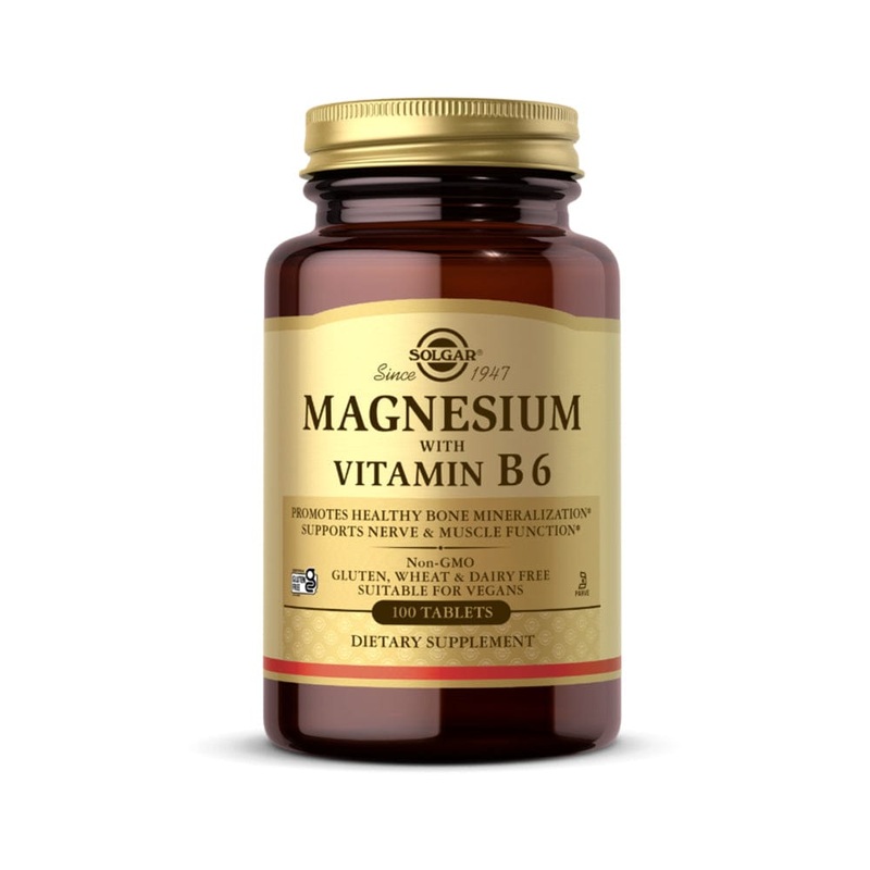 Solgar Magnesium with Vitamin B6 Tablets 100 Capsules