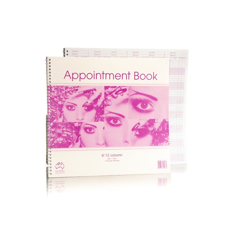 A M WILLIAMS APPOINTMENT BOOK 6/12 COLUMN – 15 MINUTE INTERVALS