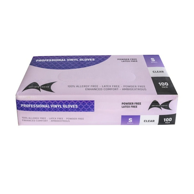 Artist Choice Vinyl Gloves Powder Free – Small