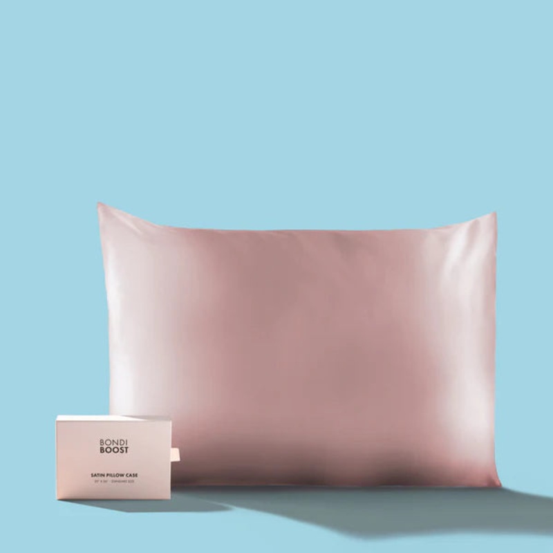 BONDI BOOST SATIN PILLOW CASE KING SIZE BLUSH (SD)