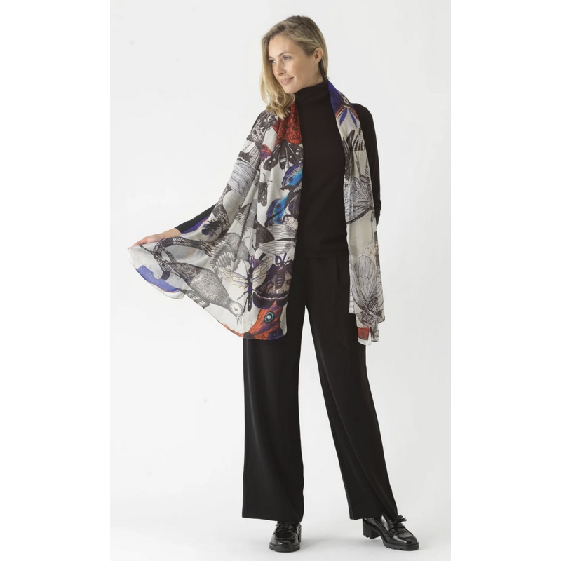 Butterflies Cobalt Scarf