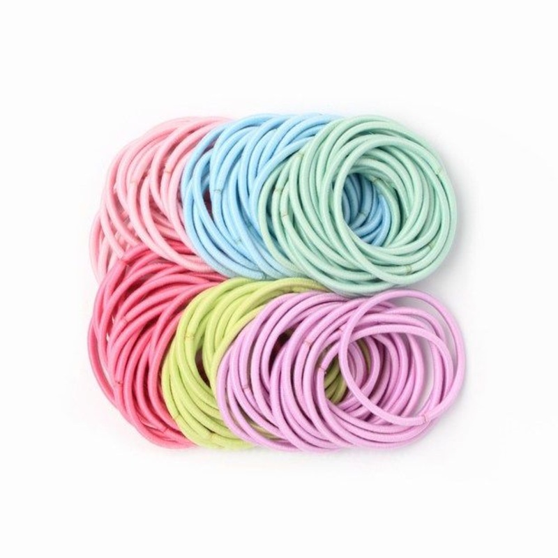 Molly & Rose Item 8086 Bulk elastics – Pastels – 3mm thick – Pack of 100