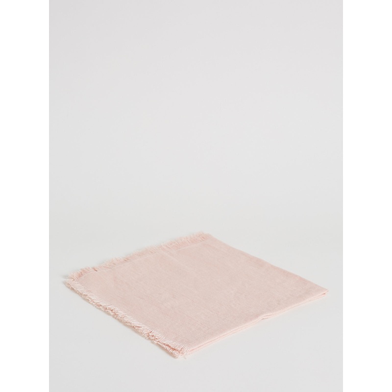 Napkin with Fringing in Pale Pink