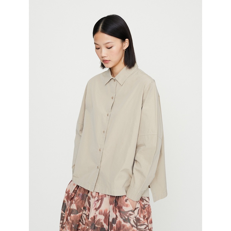 Elena Shirt Paper Cot in Oatmeal