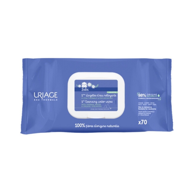 Uriage – Baby 1st Cleansing Wipes 70x