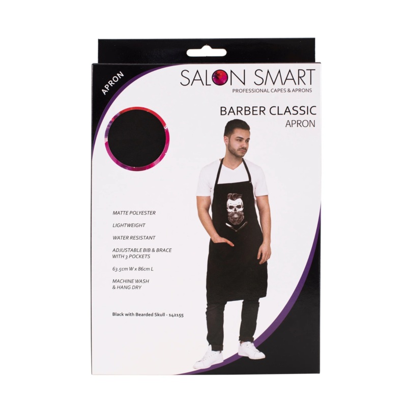 DATELINE PROFESSIONAL BARBER CLASSIC SKULL APRON