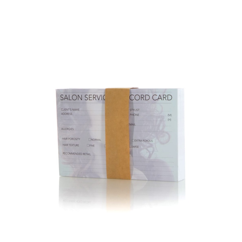 DATELINE PROFESSIONAL HAIRDRESSING RECORD CARD