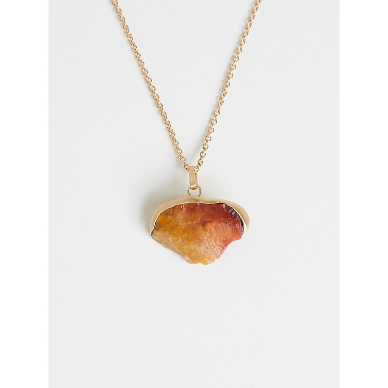 Natural Stone Pendant #3 – Set in 18k Yellow Gold
