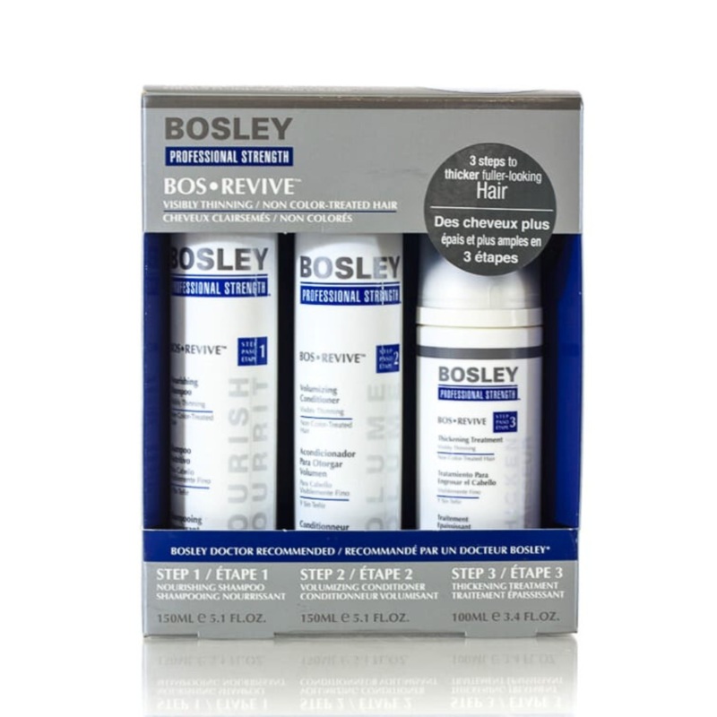 BOSLEY BOS.REVIVE NON COLOUR TREATED HAIR (BLUE) TRIO PACK *CLEARANCE