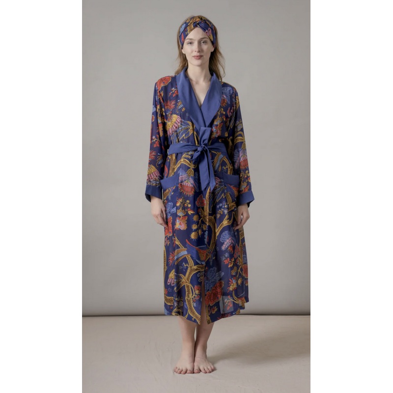 Climbing Peacock Royal Blue Headband