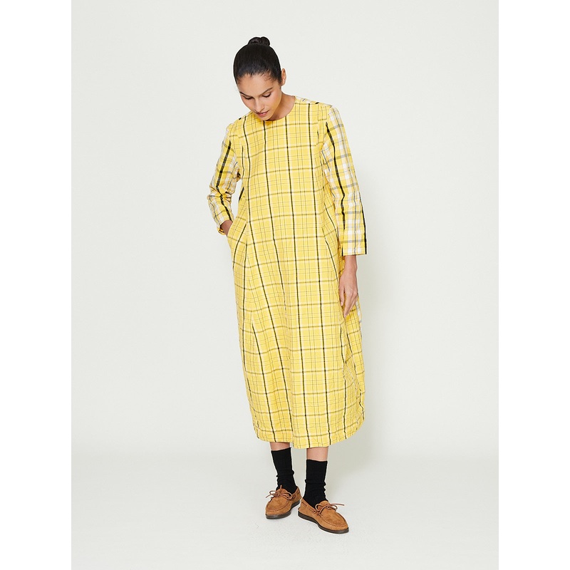 Inmo Dress in Yellow Mixed Kelsch Cloths