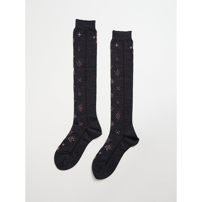 Like A Jewelry High Socks in Charcoal